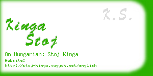 kinga stoj business card